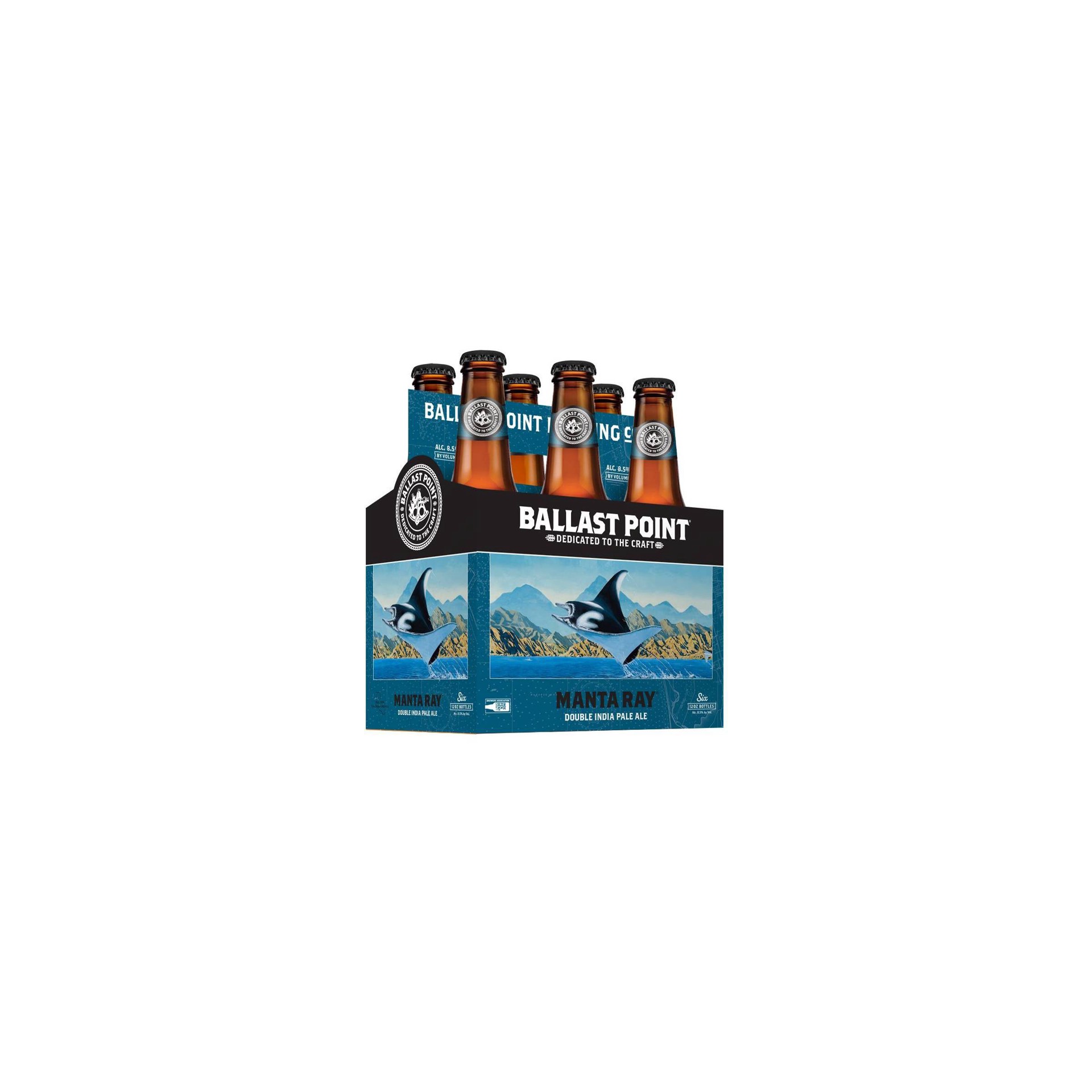 slide 1 of 3, Ballast Point Manta Ray Double IPA, 6 ct; 12 fl oz