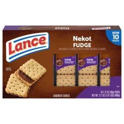 Lance Nekot Fudge Flavored Sandwich Cookies