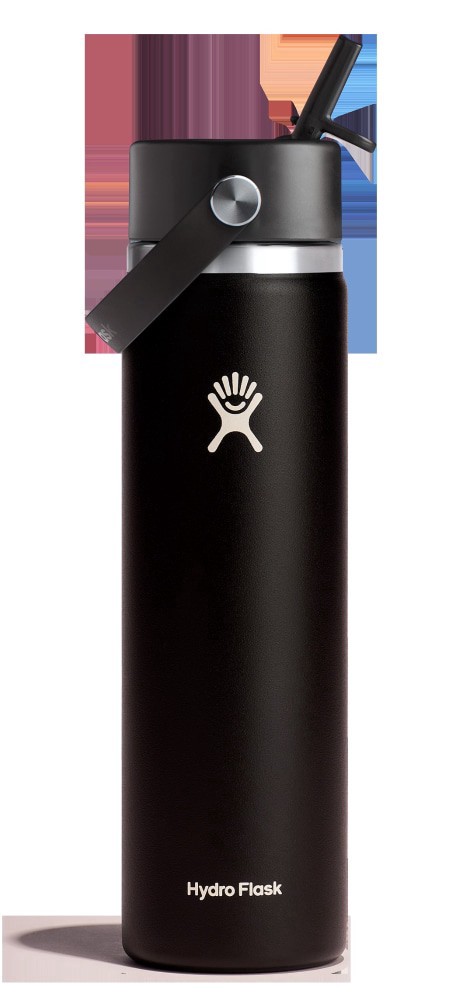 slide 1 of 1, Hydro Flask Wide Flex Straw Cap - Black, 24 oz