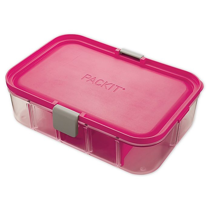 slide 1 of 8, PACKIT Flex Bento Box - Raspberry, 1 ct