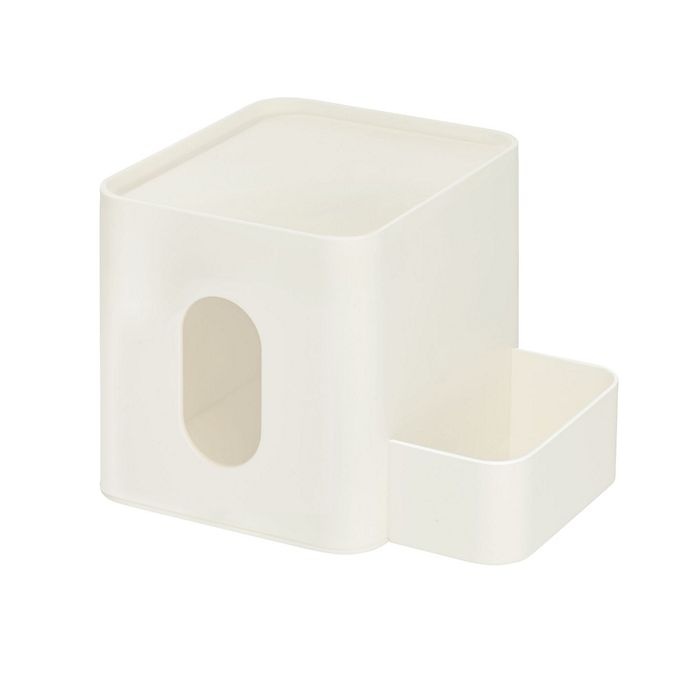 slide 1 of 6, iDesign(TM) iDesign Tissue Holder with Storage Caddy - Coconut, 1 ct