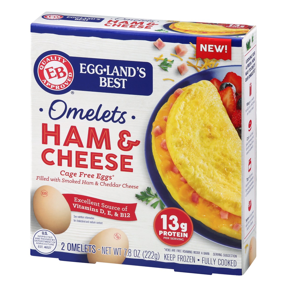 slide 6 of 13, Eggland's Best Ham & Cheese Omelets, 2 ct