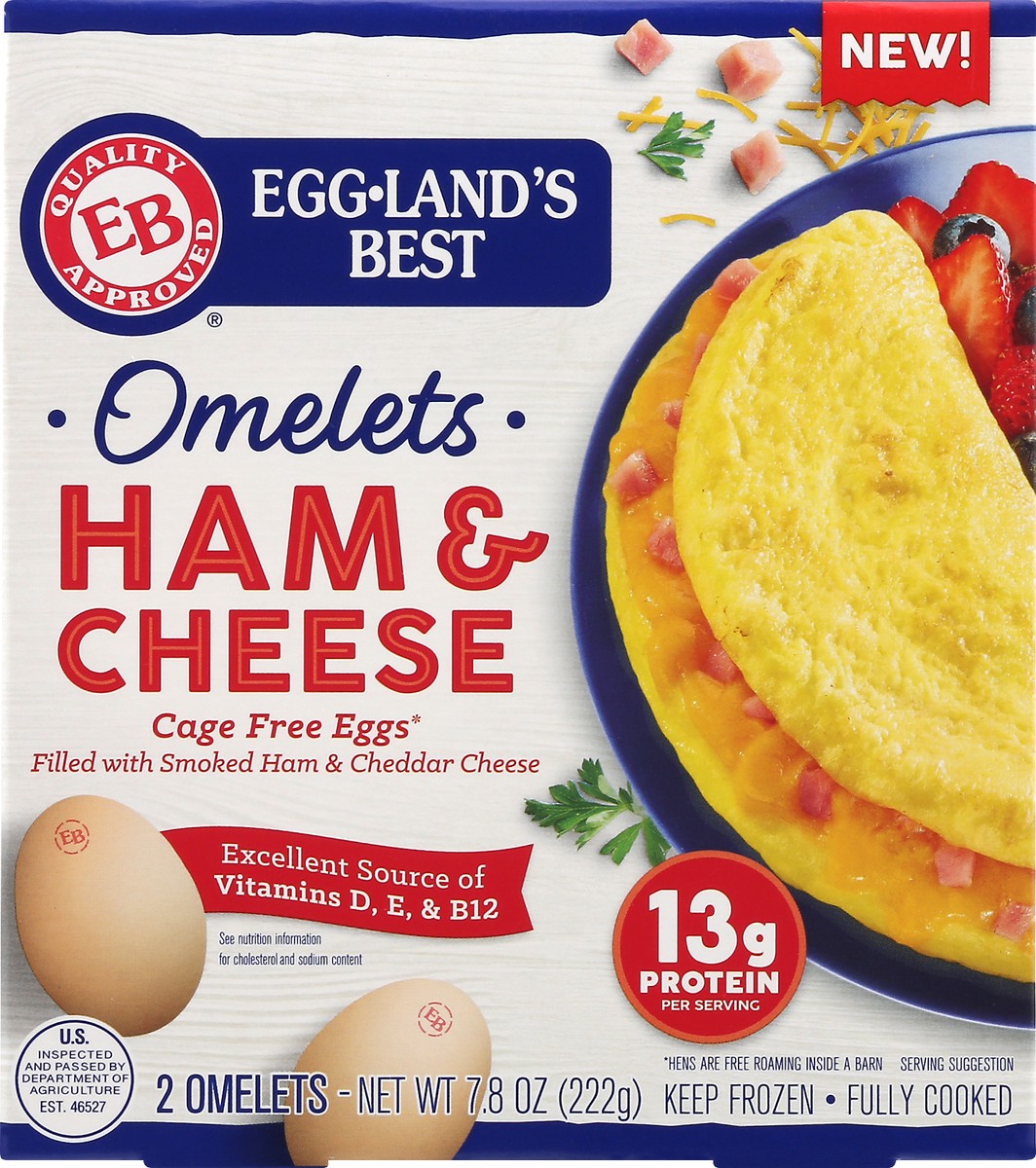 slide 3 of 13, Eggland's Best Ham & Cheese Omelets, 2 ct