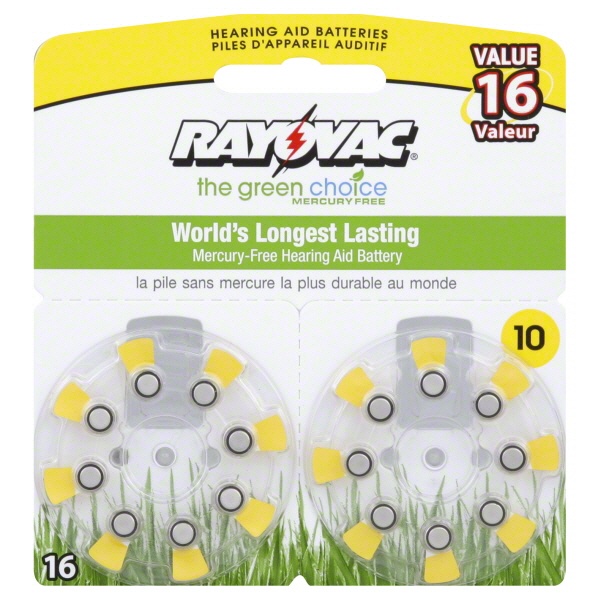 slide 1 of 3, Rayovac Hearing Aid Battery, 16 ct