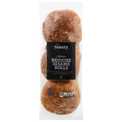 Stop & Shop The Bakery Authentic Brioche Sesame Rolls - 6 ct