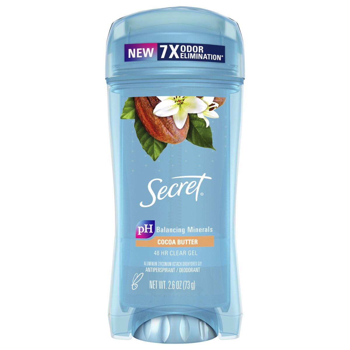 slide 1 of 3, Secret Fresh Clear Gel Antiperspirant and Deodorant for Women, Cocoa Butter Scent, 2.6 oz, 2.6 oz