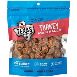 H-E-B Texas Pets Turkey Meatballs Dog Treats
