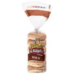 Bubba's Sliced Wheat Bagels - 6 Each