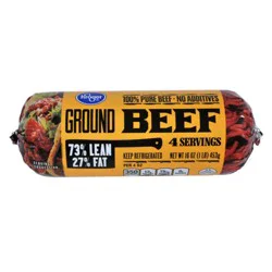 Kroger 73/27 Ground Beef Roll