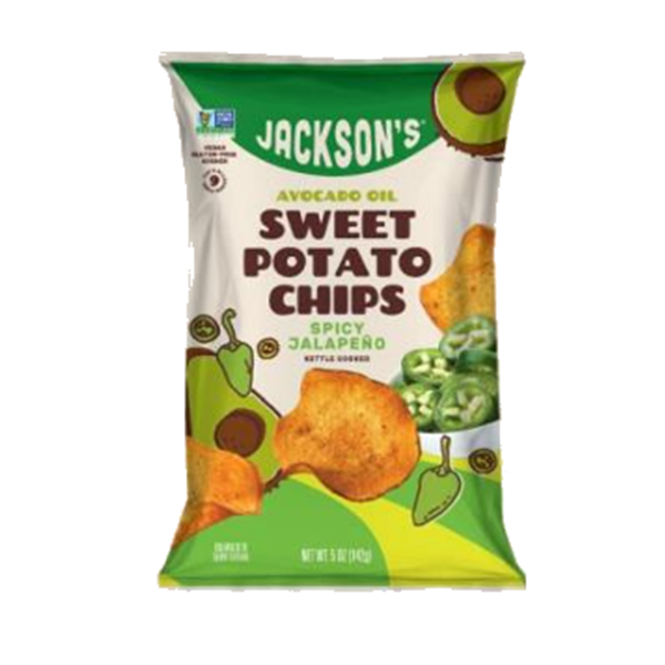 slide 1 of 1, Jackson's Sweet Potato Spicy Jalapeno Chips, 5 oz
