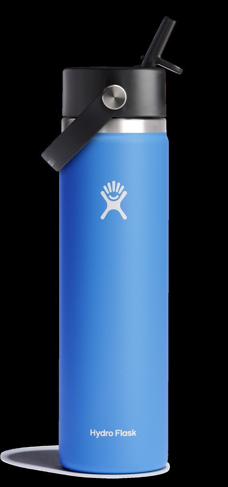 slide 1 of 1, Hydro Flask Wide Flex Straw Cap Bottle - Cascade, 24 oz