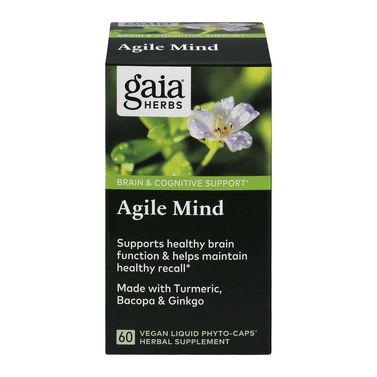 slide 1 of 13, Gaia Herbs Gaia Agile Mind Herbal Supplement, 60 ct