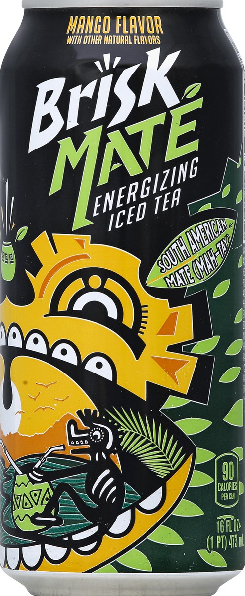 slide 4 of 6, Lipton Brisk Mate Mango Energizing Iced Tea - 16 fl oz, 16 fl oz