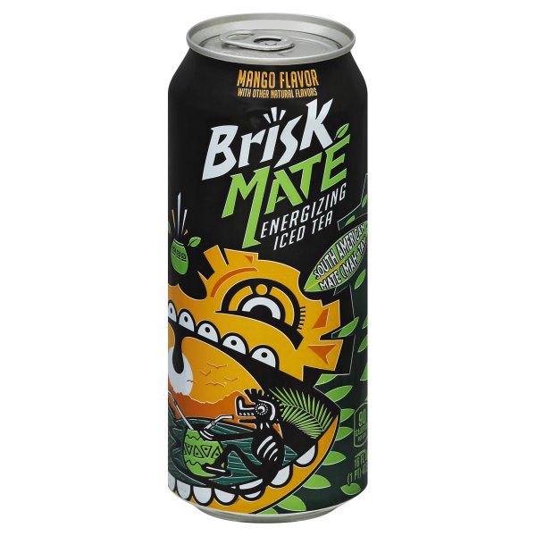 slide 1 of 6, Lipton Brisk Mate Mango Energizing Iced Tea - 16 fl oz, 16 fl oz