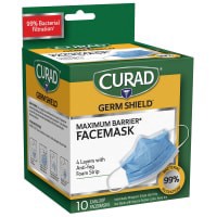 slide 15 of 21, Curad Germ Shield Medical Grade Facemask with Earloops, 10 ct