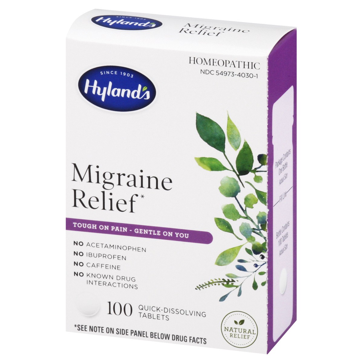 slide 2 of 9, Hyland's Quick-Dissolving Tablets Migraine Relief 100 ea, 1 ct