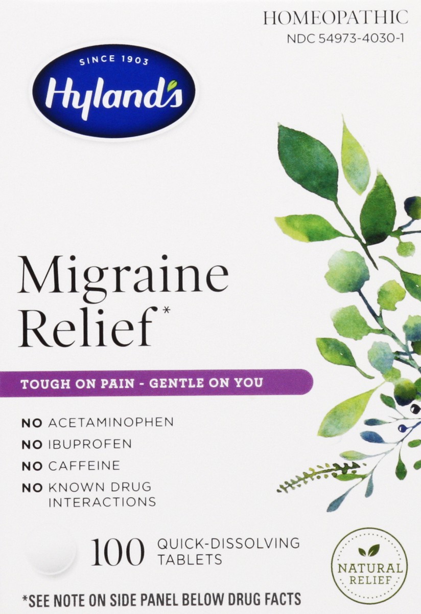 slide 4 of 9, Hyland's Quick-Dissolving Tablets Migraine Relief 100 ea, 1 ct