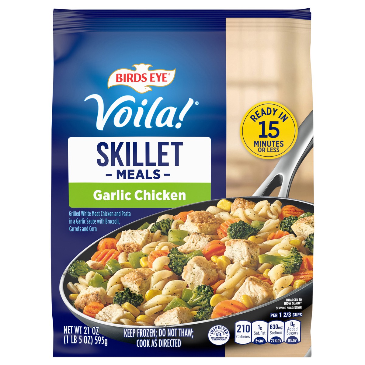 slide 1 of 1, Birds Eye Voila! Garlic Chicken Frozen Meal, 22 oz