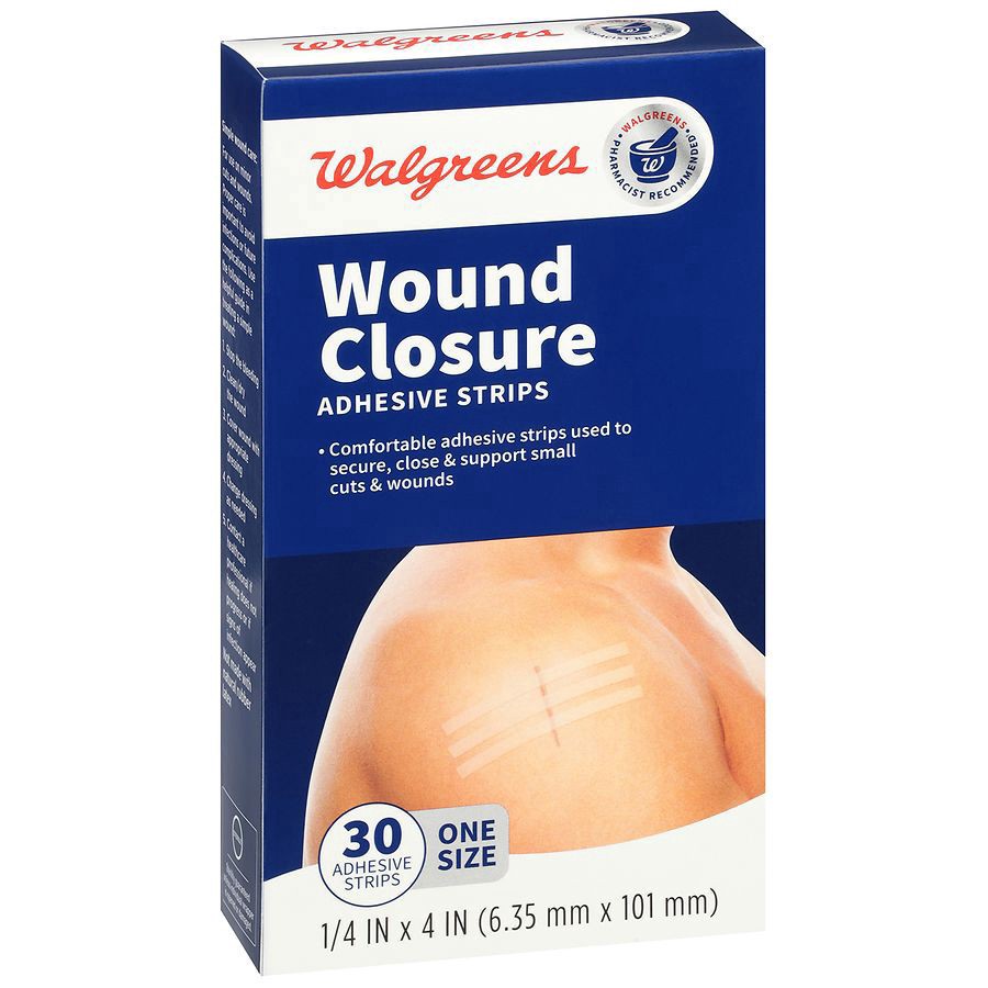 slide 3 of 3, Walgreens Wound Closure Adhesive Strips, 30 ct