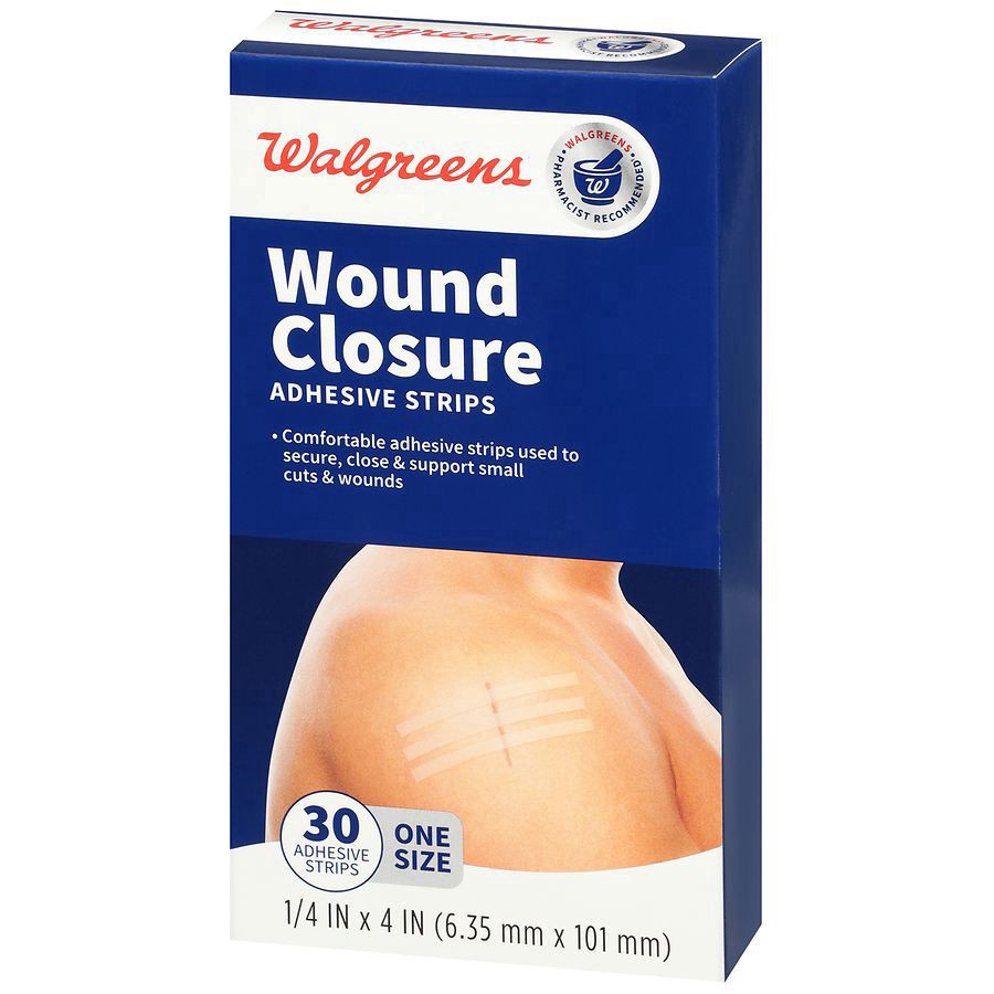 slide 2 of 3, Walgreens Wound Closure Adhesive Strips, 30 ct