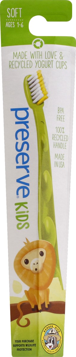 slide 1 of 8, Preserve Recycled Junior Soft Head Toothbrush, 1 ct