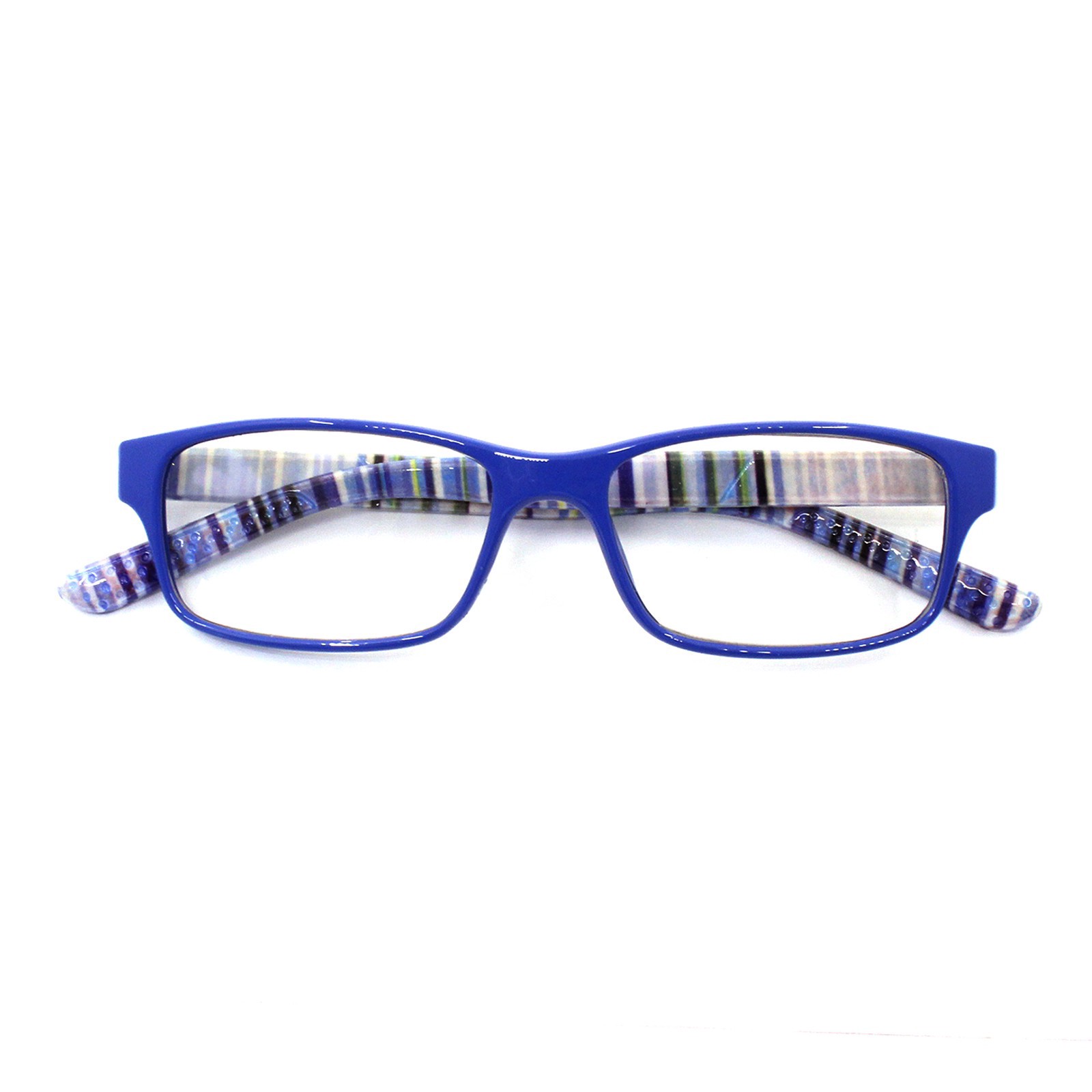 slide 3 of 4, Blue Striped Reading Glasses By Artminds, +1.25