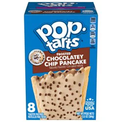 Pop-Tarts Toaster Pastries, Breakfast Foods, Kids Snacks, Frosted Chocolatey Chip Pancake, 13.5oz Box, 8 Pop-Tarts