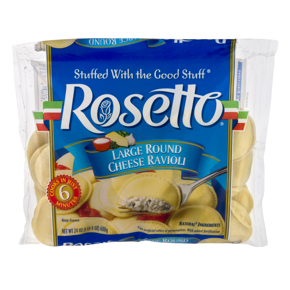 slide 1 of 1, Rosetto Large Round Cheese Raviolli, 24 oz