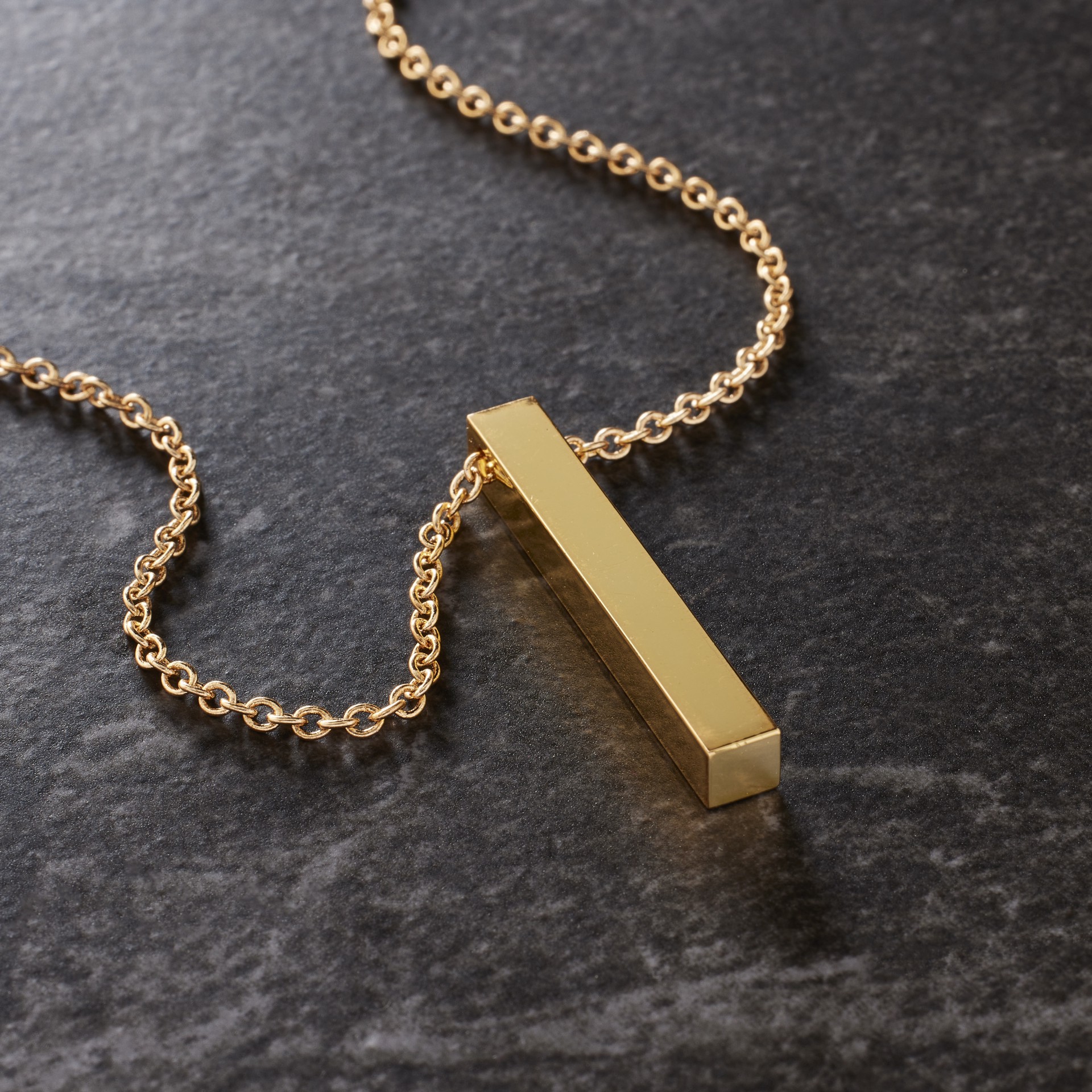 slide 2 of 3, Gold Metal Bar Pendant By Bead Landing, 5 mm