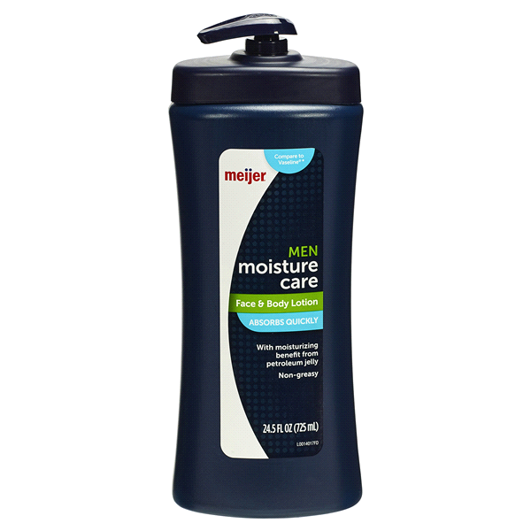 slide 1 of 1, Meijer Men Moisture Care Face and Body Lotion, 24.5 oz