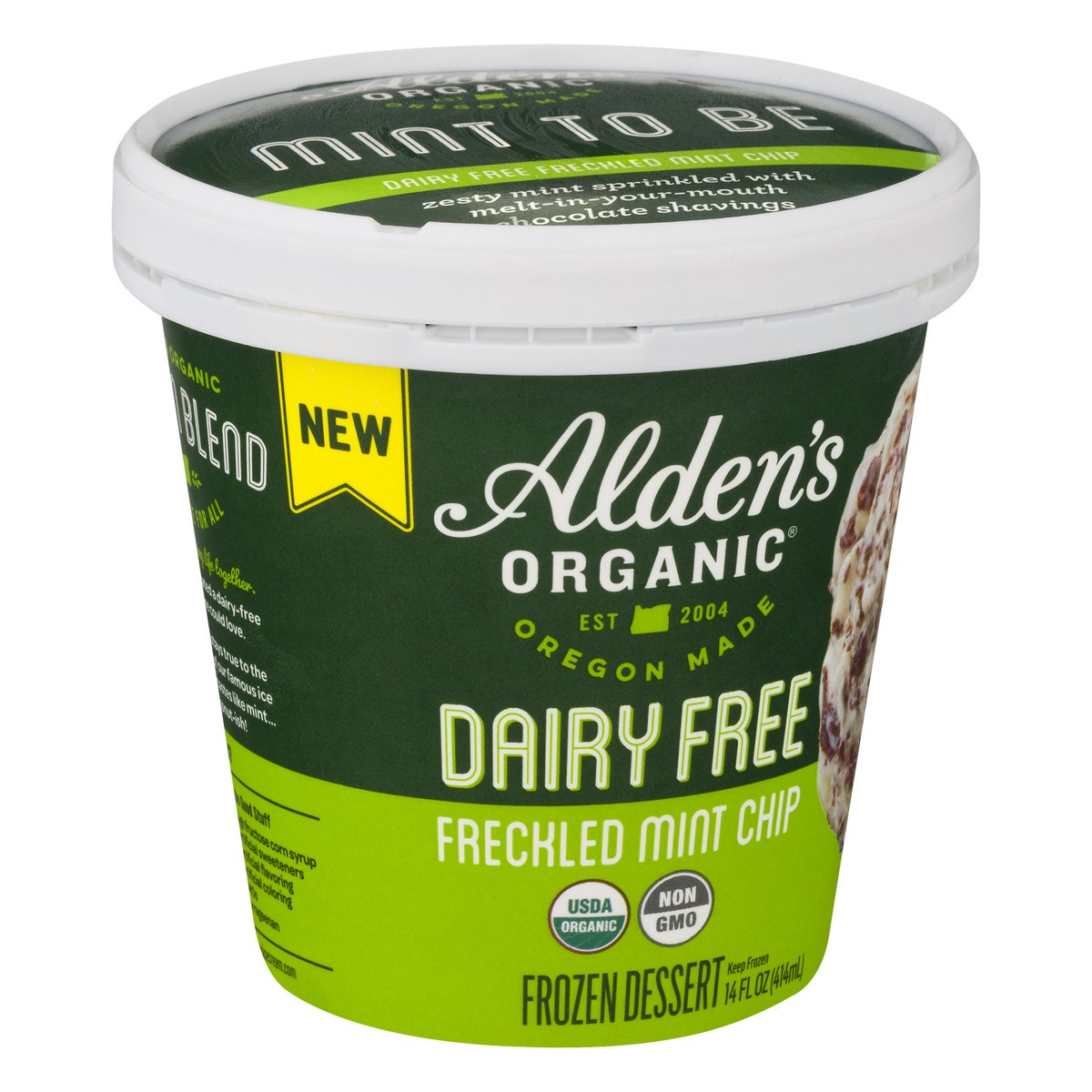 slide 9 of 11, Alden's Organic Dairy Free Freckled Mint Chip, 14 oz