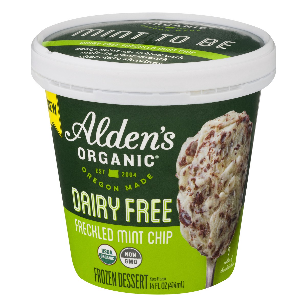 slide 10 of 11, Alden's Organic Dairy Free Freckled Mint Chip, 14 oz