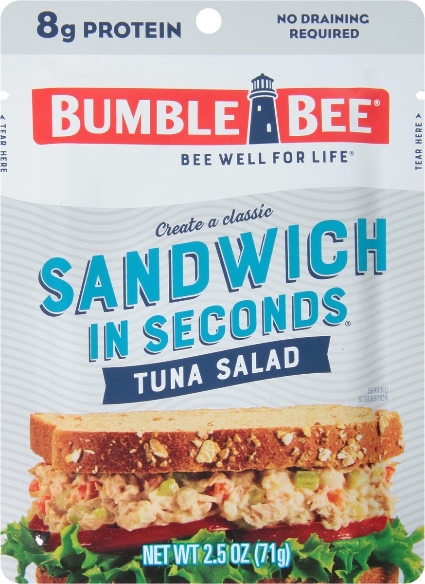 slide 6 of 9, Bumble Bee Tuna Salad Sandwich in Seconds, 2.5 oz Pouch, 2.5 oz