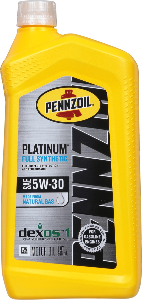 slide 4 of 9, Pennzoil Platinum Synthetic Oil, 1 qt