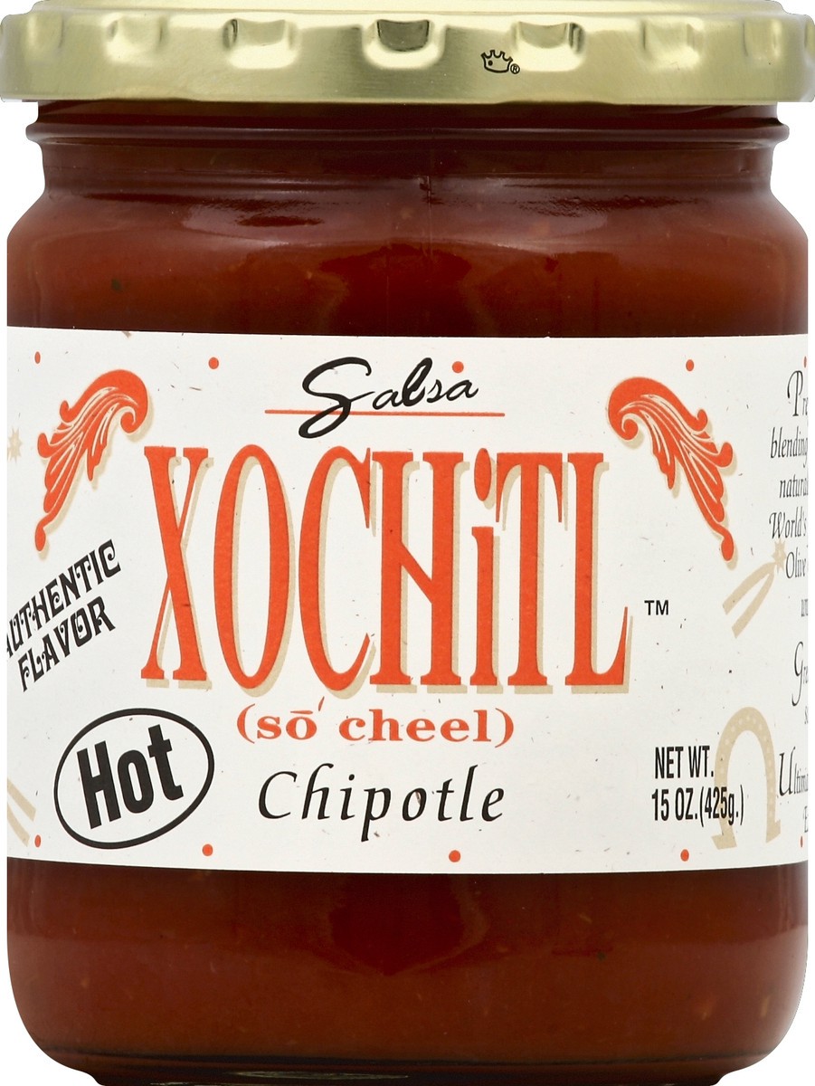 slide 2 of 2, Xochitl Hot Chipolte Salsa, 15 oz