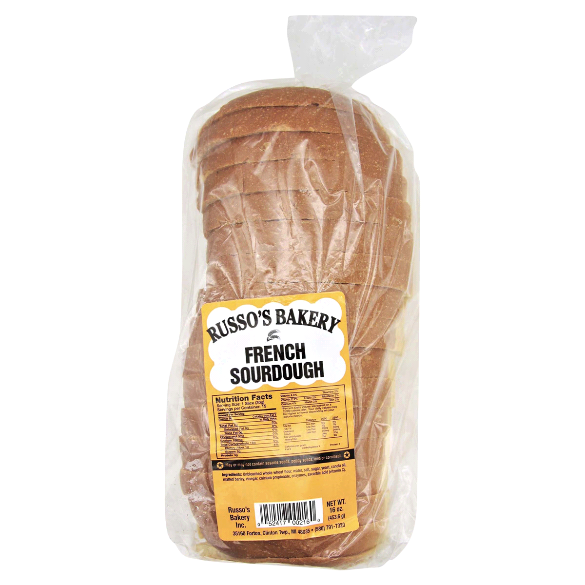 slide 1 of 1, Russo Bread, French Sourdough, 16 oz