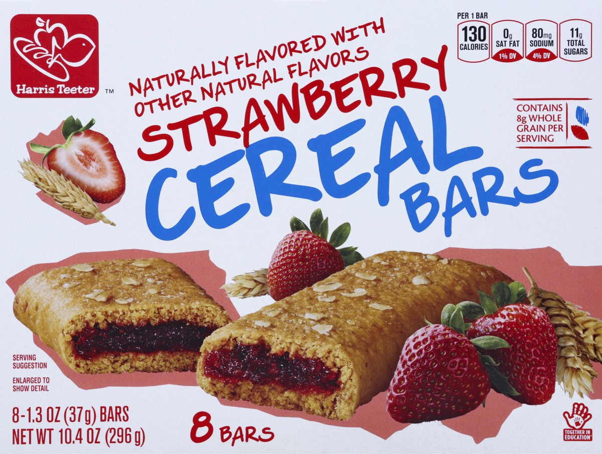 slide 9 of 10, Harris Teeter Strawberry Cereal Bars, 10.4 oz