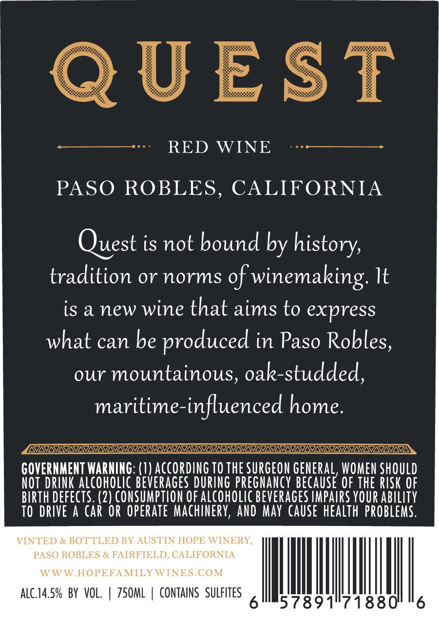 slide 5 of 5, Quest Paso Robles Cabernet Franc 750 ml, 750 ml