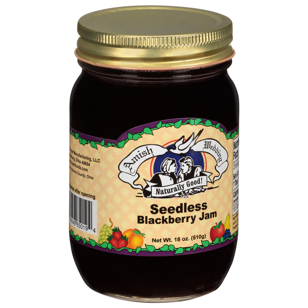 slide 1 of 1, Amish Wedding Jam Blackberry Seedless, 18 oz