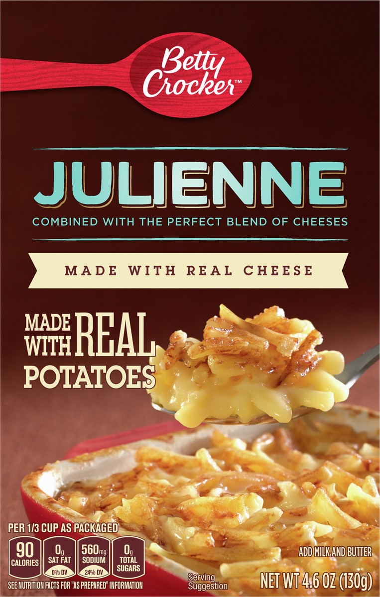 slide 3 of 9, Betty Crocker Julienne Potatoes, Made with Real Cheese, 4.6 oz., 4.6 oz