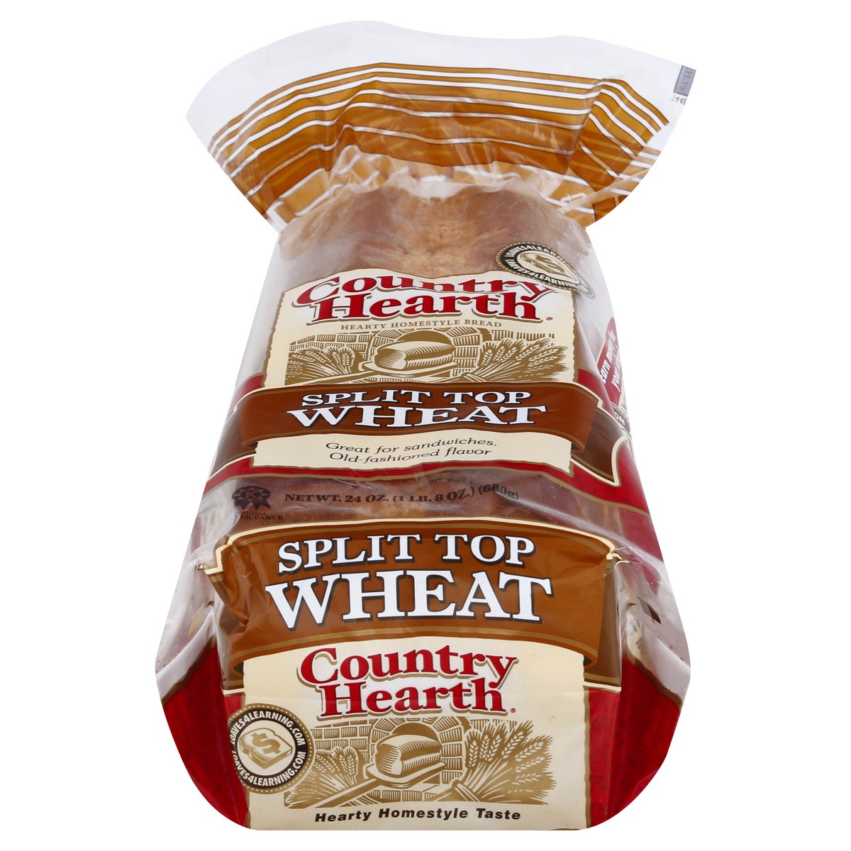 slide 1 of 1, Country Hearth Split Top Wheat Bread, 24 oz