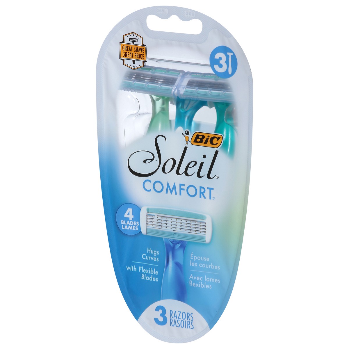 slide 7 of 9, BIC Soleil Comfort Razors 3 ea, 3 ct