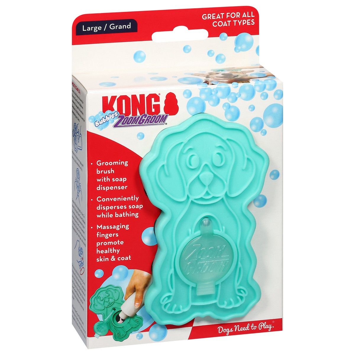 slide 2 of 10, Kong Zoomgroom Bubble Lrg, 1 ct