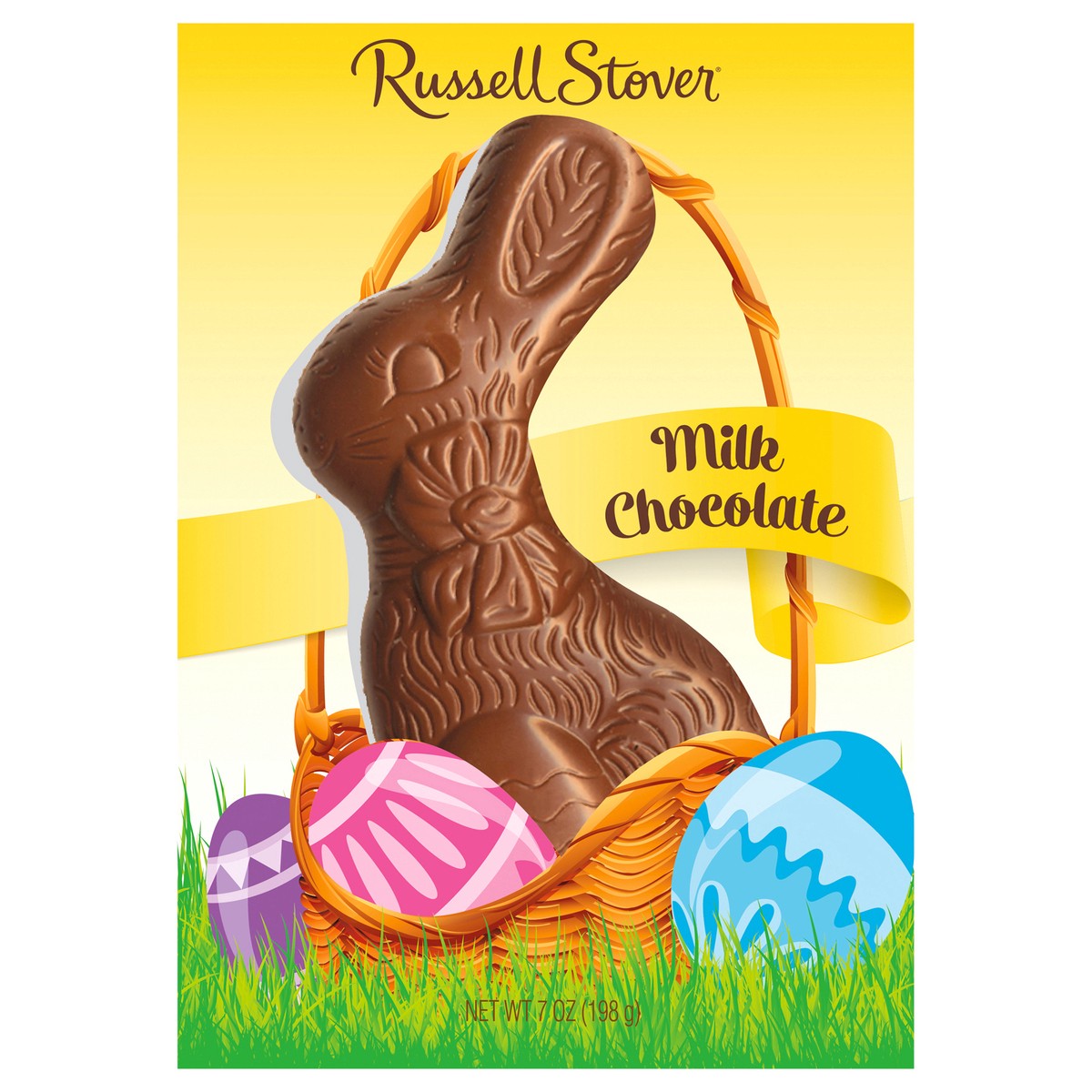 slide 1 of 8, Russell Stover Easter Solid Milk Chocolate Easter Bunny, 7 oz., 7 oz