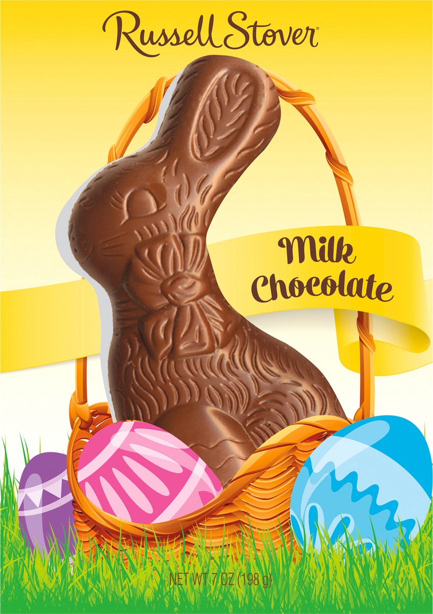 slide 5 of 8, Russell Stover Easter Solid Milk Chocolate Easter Bunny, 7 oz., 7 oz