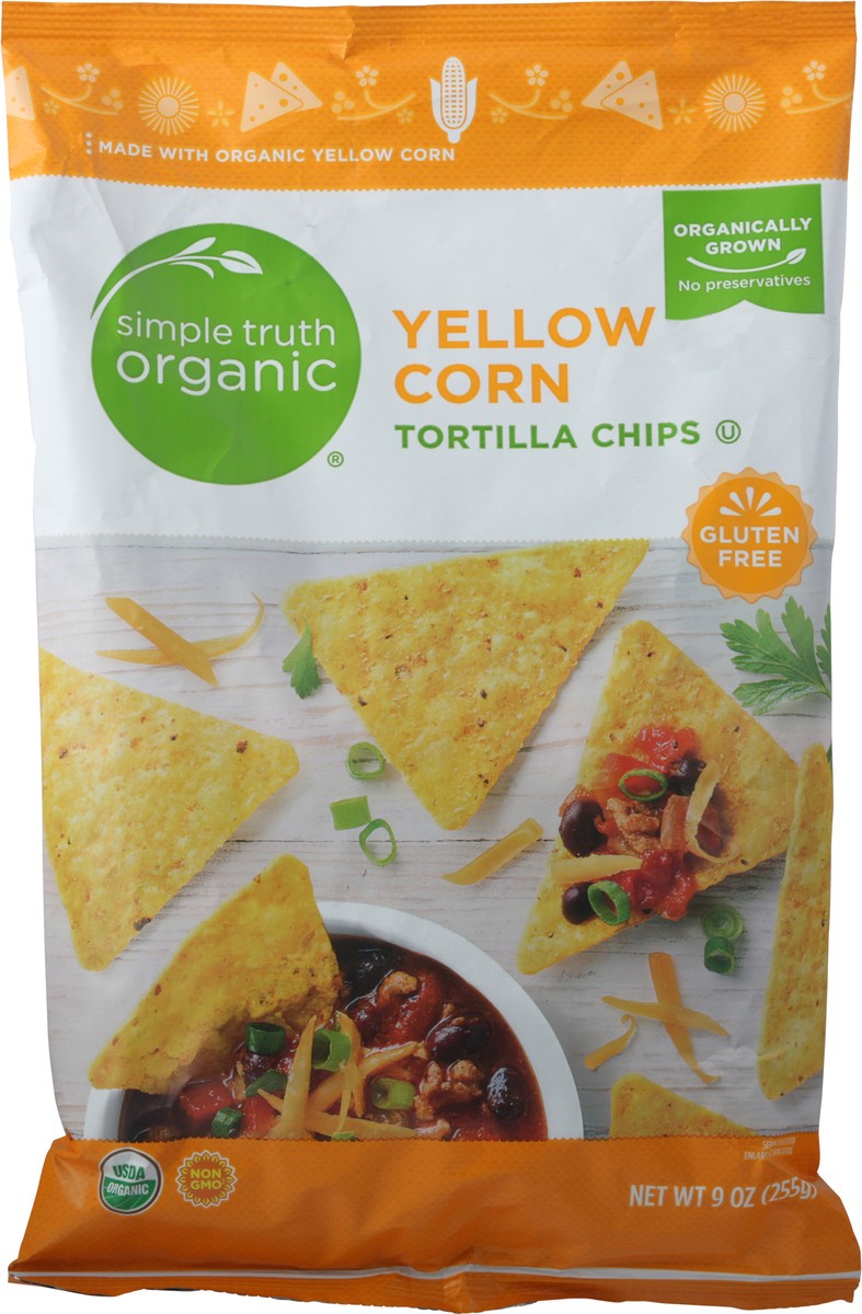 slide 8 of 9, Simple Truth Organic Yellow Corn Tortilla Chips 9 oz, 9 oz