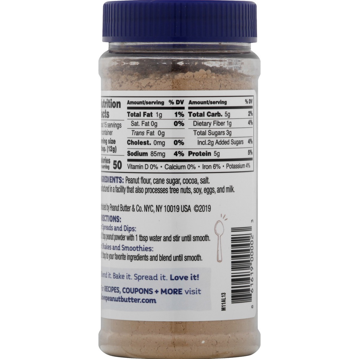 slide 5 of 8, Peanut Butter & Co. Peanut Powder, Cocoa, 6.5 oz