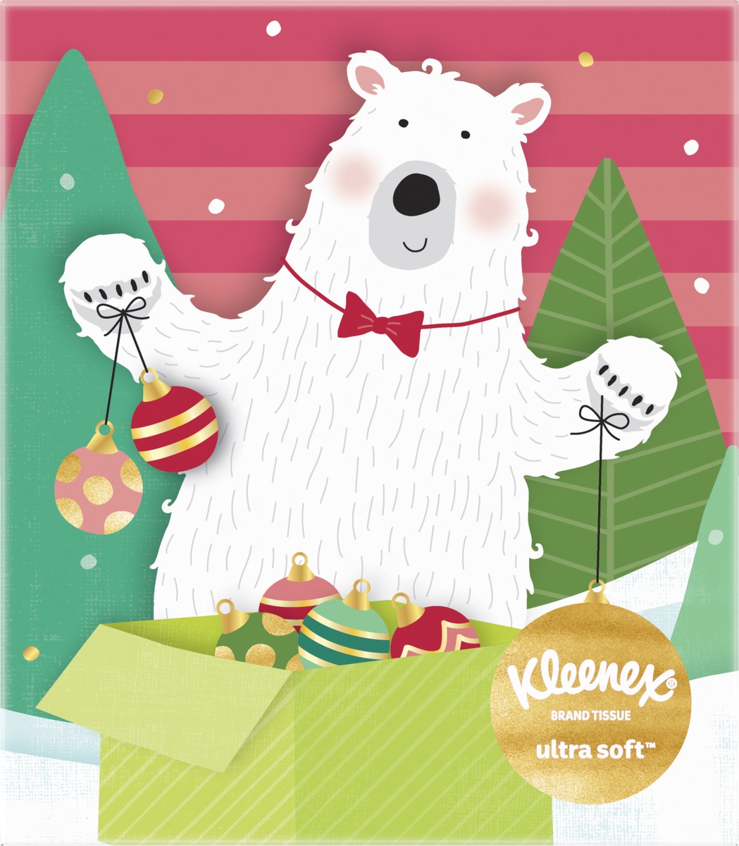 slide 5 of 7, Kleenex Ultra Soft Holiday Facial Tissue, 55 ct