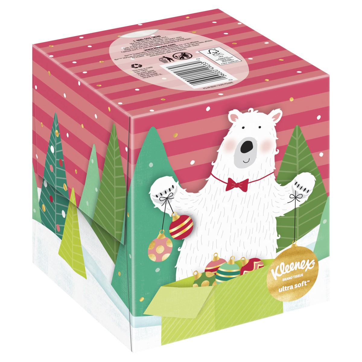 slide 4 of 7, Kleenex Ultra Soft Holiday Facial Tissue, 55 ct