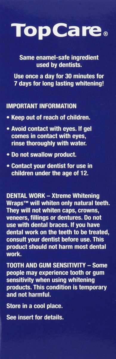 slide 3 of 6, TopCare Xtreme Whitening Wraps, 14 ct